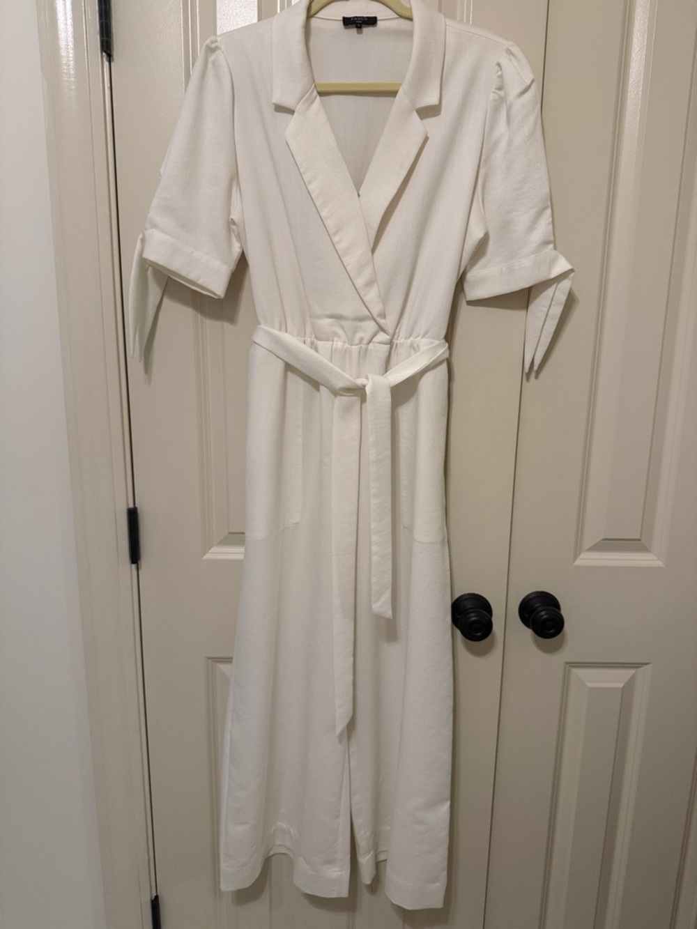 FRNCH White Belted Jumpsuit